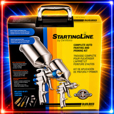 Devilbiss Startingline 802343 Hvlp Gravity Feed Auto Paint Primer Spray Gun Kit