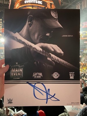 WWE John Cena s Last Match Farewell Tour SIGNED 11x14 Washington DC