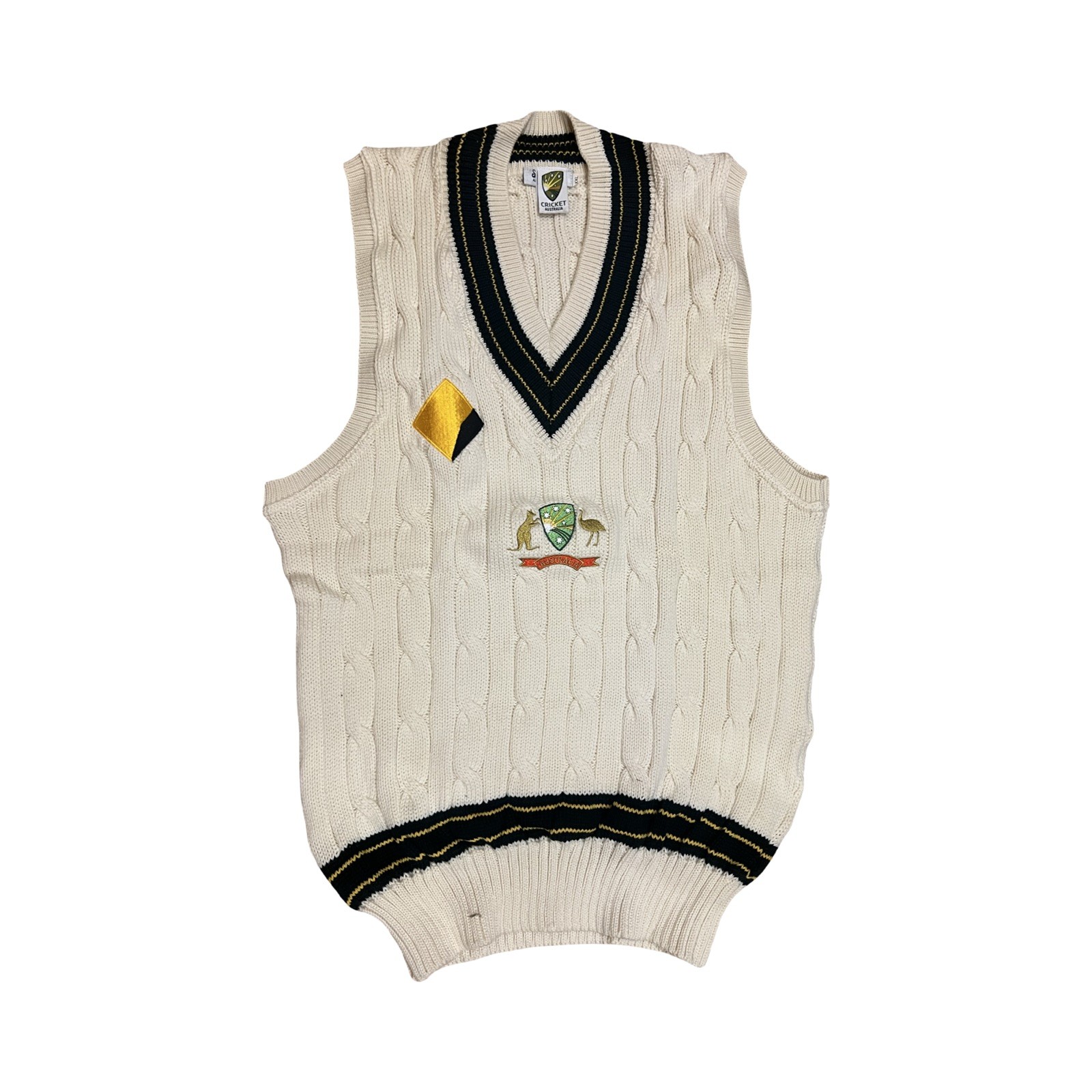 Cricket Australia Player Issue Cream Playing Jersey Acb Vest Xxl New