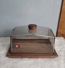 MCM Brostrom Danish Teak Serving Tray Covered...