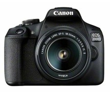 Canon EOS-2000D 24.1MP DSLR Camera with EF-S 18-55mm Is II Lens Black