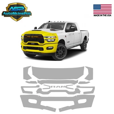 Precut Paint Protection Film (PPF) for 2025-2026 Ram 2500 / 3500 Partial Front - Image 1 of 4