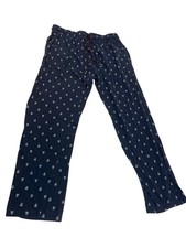 Ted Baker Mens Navy Lounge Pants L Cotton Blend Drawstring Waist 48k