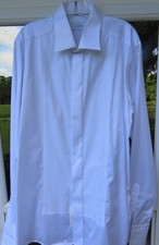 Eton of Sweden Bright White Slim Fit Dress Shirt Men Formal 44 XL 17 1/2 NWT NEW