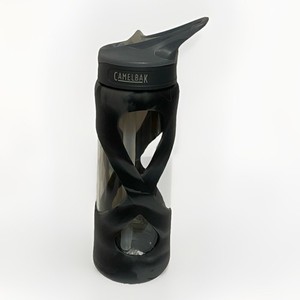 Glass Camelback Eddy 24 Oz Water Bottle W/ Black Silicone Sleeve