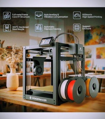 SainSmart x WonderMaker ZR CoreXY Multicolor 3D Printer - 600mm/s, 300x300x300