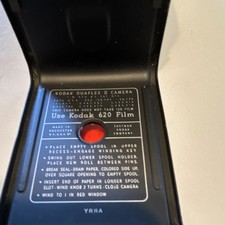 Kodak Duaflex II Black Box Camera w/ Kodet Lens, Uses Kodak 620 Film
