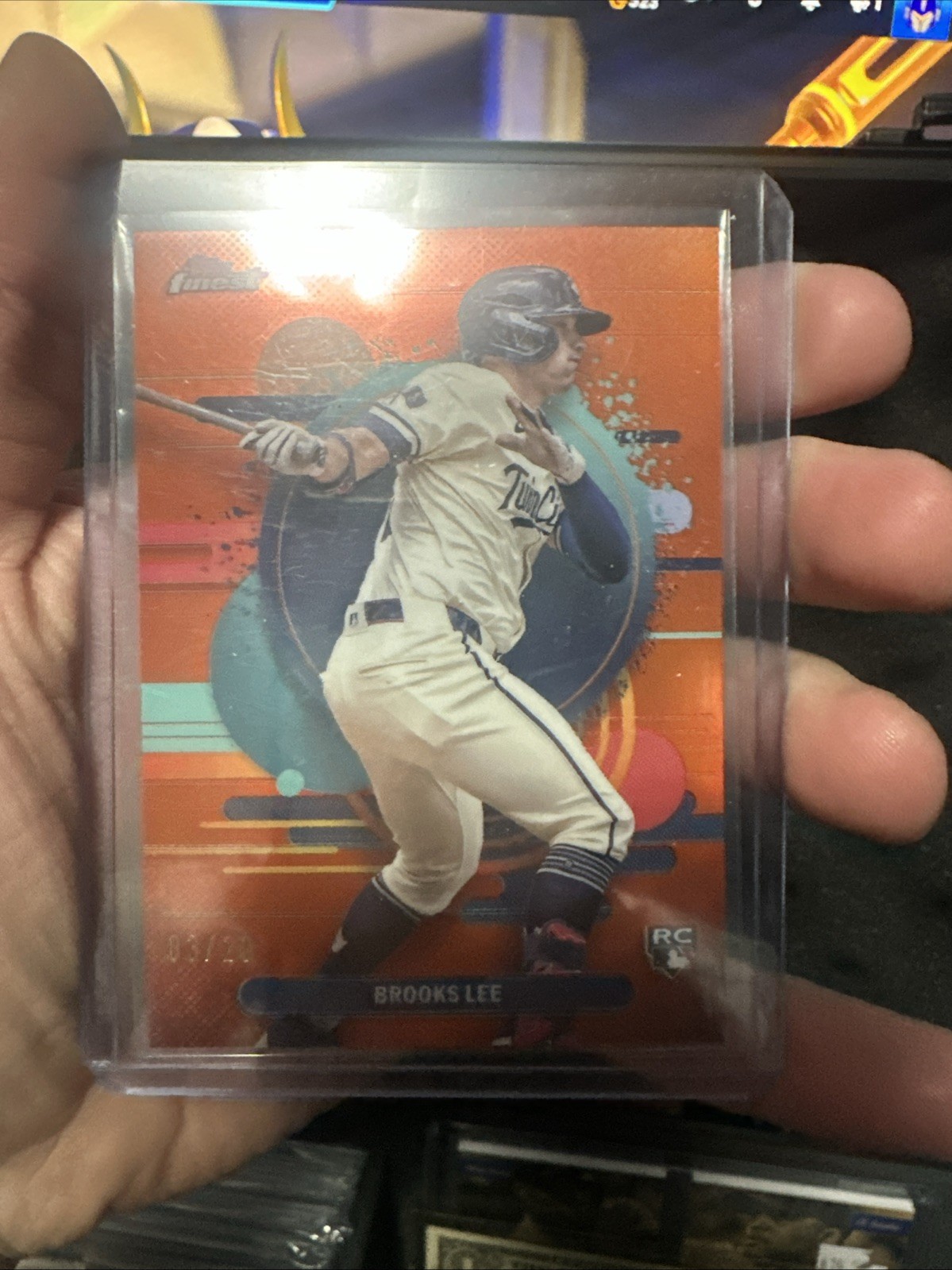 2025 Topps Finest Brooks Lee Orange Rookie /20 Uncommon #163