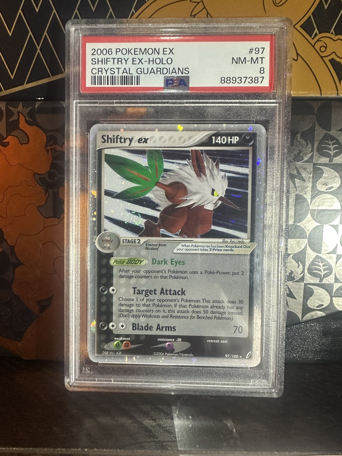 Shiftry ex Pokemon Crystal Guardians Holo 97/100 PSA 8 NM-Mint Graded Card