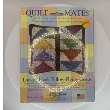 Quilt Mates Locker Latch Hook Pillow Flying Geese Quilt Pattern Canvas Craft Kit