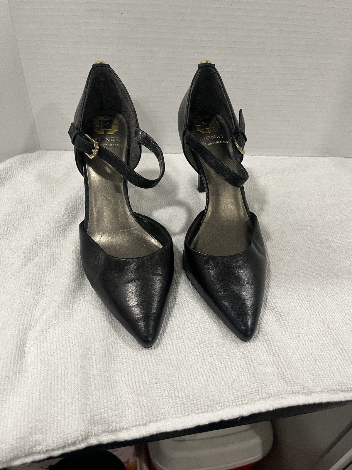 Beautiful Heels Monet Leather Black Women's Size 6.5