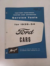 Ford Manzel Service Tools Catalog Manual 1939-1954