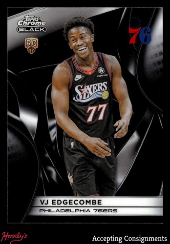 2025-26 Topps Chrome Black #45 VJ Edgecombe RC ROOKIE 76ERS