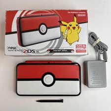 Nintendo 2DS XL PokeBall Edition - In Box US Model Pokemon W Charger Stylus