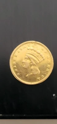 1 DOLLAR 1868 - OR - ETATS-UNIS - 10 500 EX - RARE - 1,61g - Photo 1/2