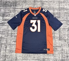 Nike Denver Broncos Football Jersey Justin Simmons #31 NFL Orange Blue Men’s XL