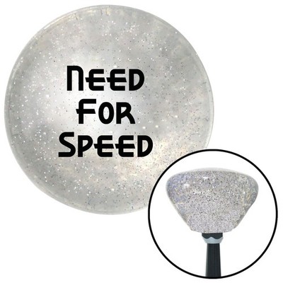 Black Need For Speed Clear Retro Metal Flake Shift Knob w/ M16x1.5 Insert Auto