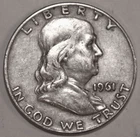 1961-D FRANKLIN HALF DOLLAR - Extra Fine - #4882EB