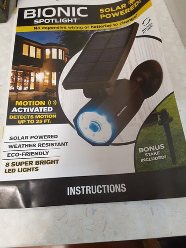 Campana + Howell Faretto Bionico LED Energia Solare Luce Sensore Movimento Esterno - Foto 7 di 7