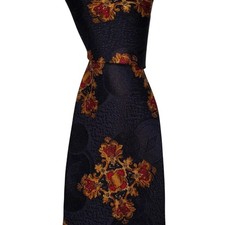 Vintage Hugo Boss Silk Necktie Mens Black Cross Pattern Designer Tie EUC