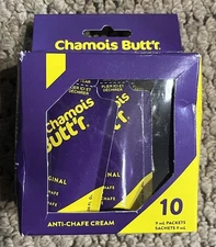 NEW - OPEN BOX - UNUSED - Chamois Butt'r Anti-Chafe Cream - 10 9ml Packets