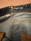 CARHARTT ORIGINAL FIT WOMENS JEANS sz 8S DARK BLUE — photo 3