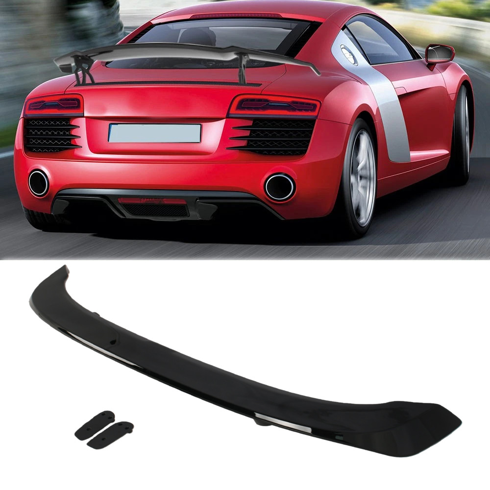 Gloss Black Rear Trunk Spoiler Lip Roof Tail Wing For Audi R8 2008-2023