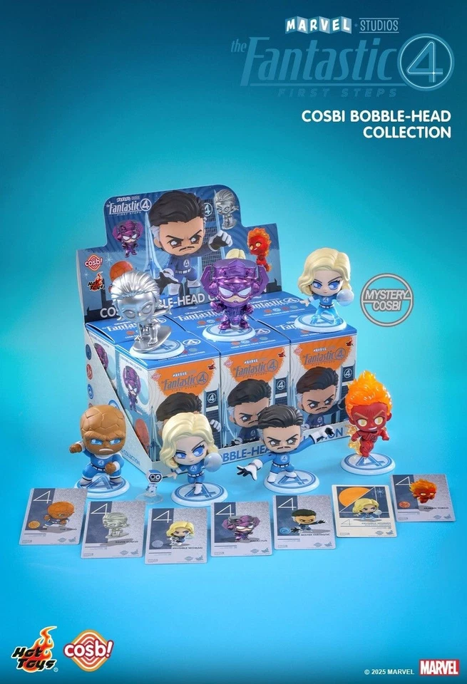 Hot Toys x Marvel CBX279 Фантастическая четверка: первые шаги Cosbi полная коробка (6 шт.) - Изображение 4 из 4