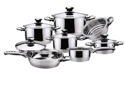 Batteria Pentole Bavaria 12 Pezzi - Acciaio Inox 18/10 - Pentole E Padelle Con Coperchio - Foto 6