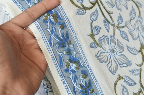 Print_805 Handmade Floral Running Cotton Indian Fabric 10 Yard New Hand-Block - Picture 4 of 10