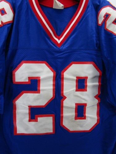 VINTAGE Tyrone Wheatley Jersey Men XL Blue New York Giants Wilson 90s NFL * - 第 2/11 張圖片