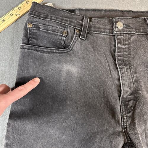 Levis 512 Jeans Mens 36x32 (Measured 36x31) Black Slim Tapered Denim - Picture 7 of 11