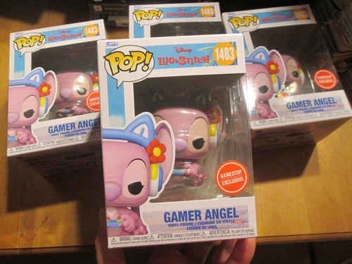 FUNKO POP DISNEY LILO & STITCH GAMER ANGEL # 1483 EXCLUSIVE GAMESTOP