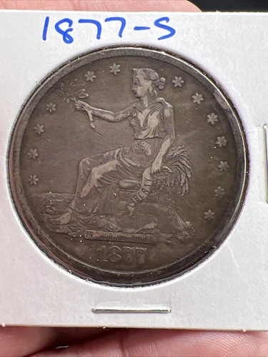 1877 S U.S. TRADE SILVER DOLLAR   NICE CURCULATED COIN
