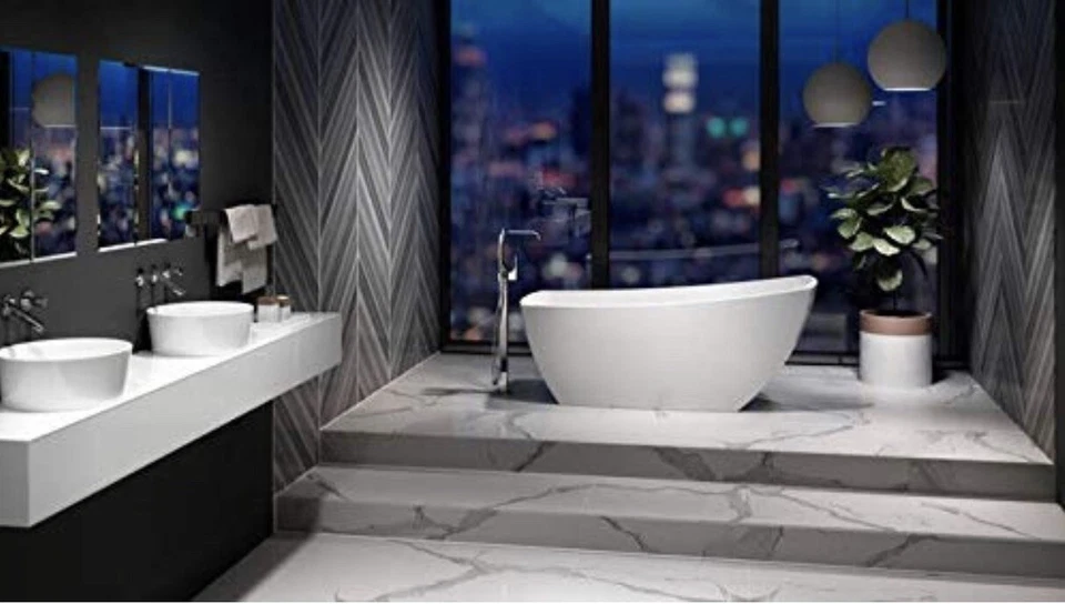 FREE SHIPPING New Jacuzzi Primo Chrome Freestanding Bathtub Faucet Hand Shower Foto 2 de 3