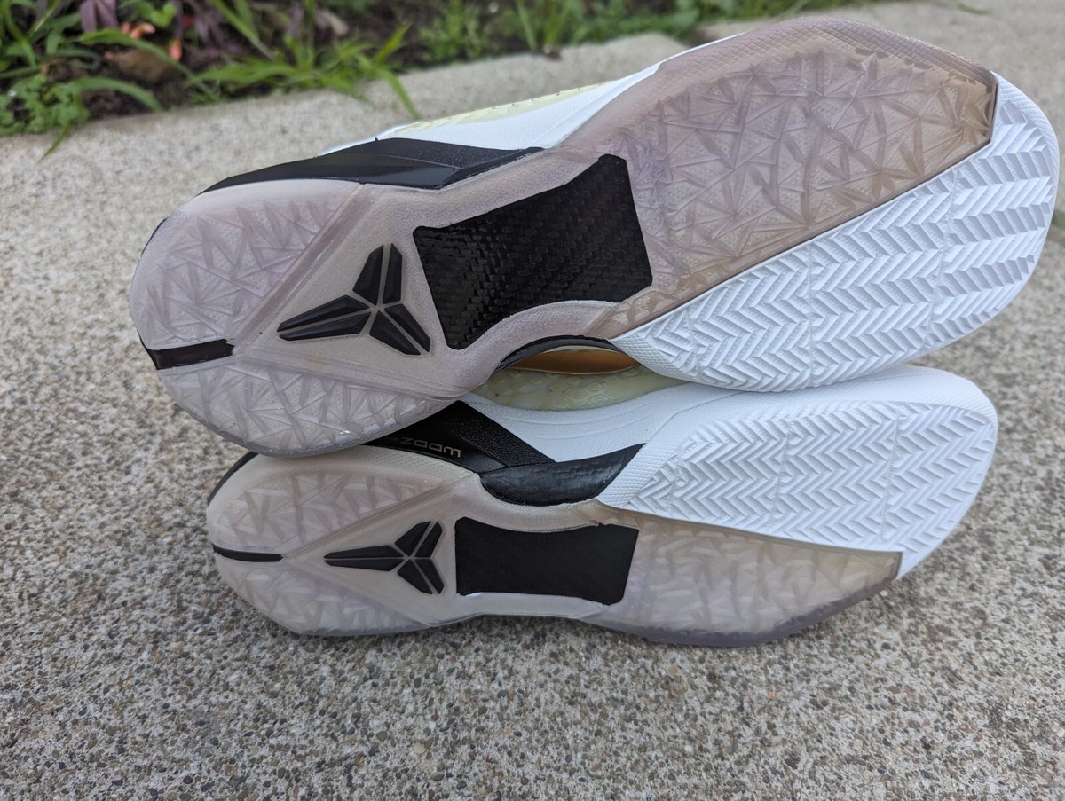 DS NIKE AIR ZOOM KOBE 7 VII WHITE ELITE CARBON FIBER sz 9.5 halo