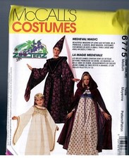 McCalls 6775 Renaissance Medieval Costume Pattern Uncut Ladies MEDIUM 34, 36