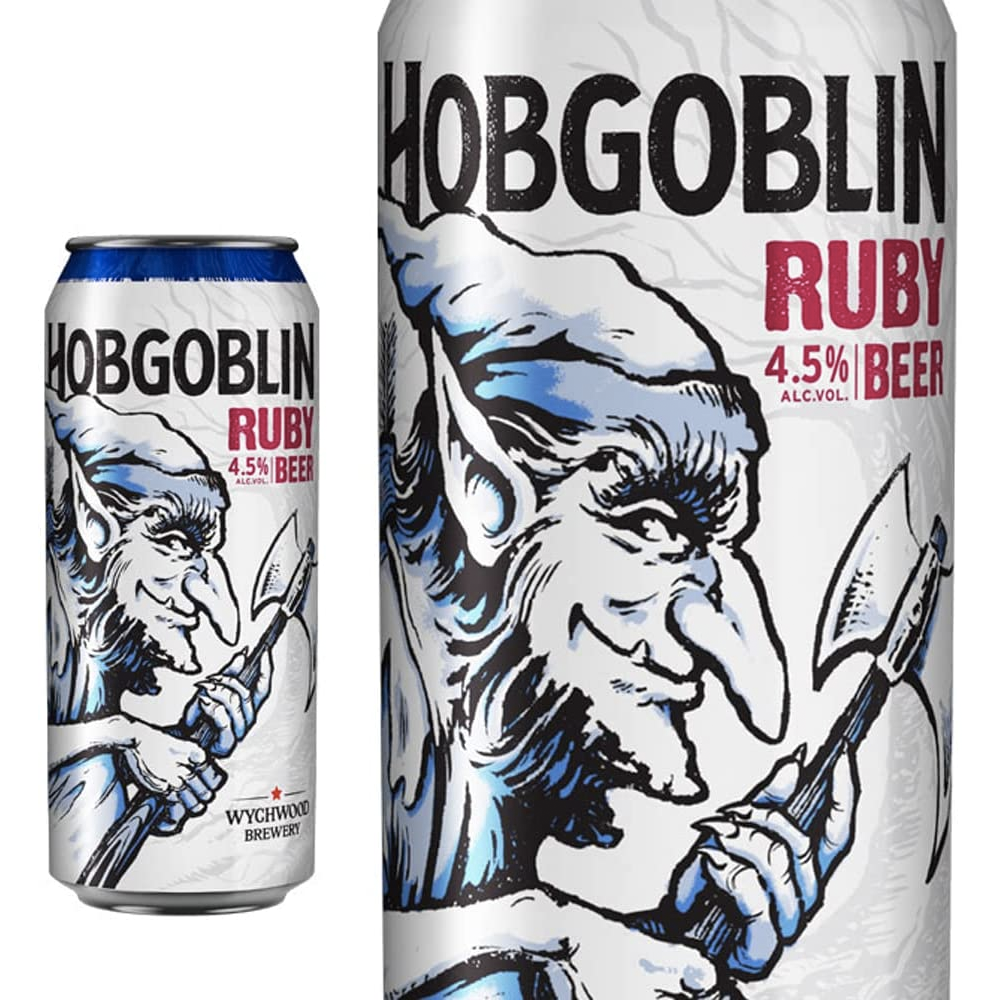 Wychwood Hobgoblin Real Ale Beer Gift Set with Branded Pint Glass (4