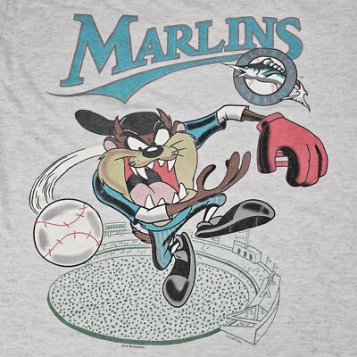Vintage Taz Tasmanian Devil 1994 Florida Marlins Size Large Shirt
