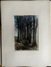 Franz Ehmke 1928-2018 GDR Painter° Berlin Forest Road Lindenallee Reiterhof