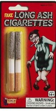 2 Packs of 2 LONG ASH CIGARETTES Fake Cigs Smoke Prank Trick Joke Prop Funny Lit