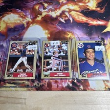 1987 Topps Hard To Find NO BACK ERROR Card Lot Of Three Bobby Valentine Bosley