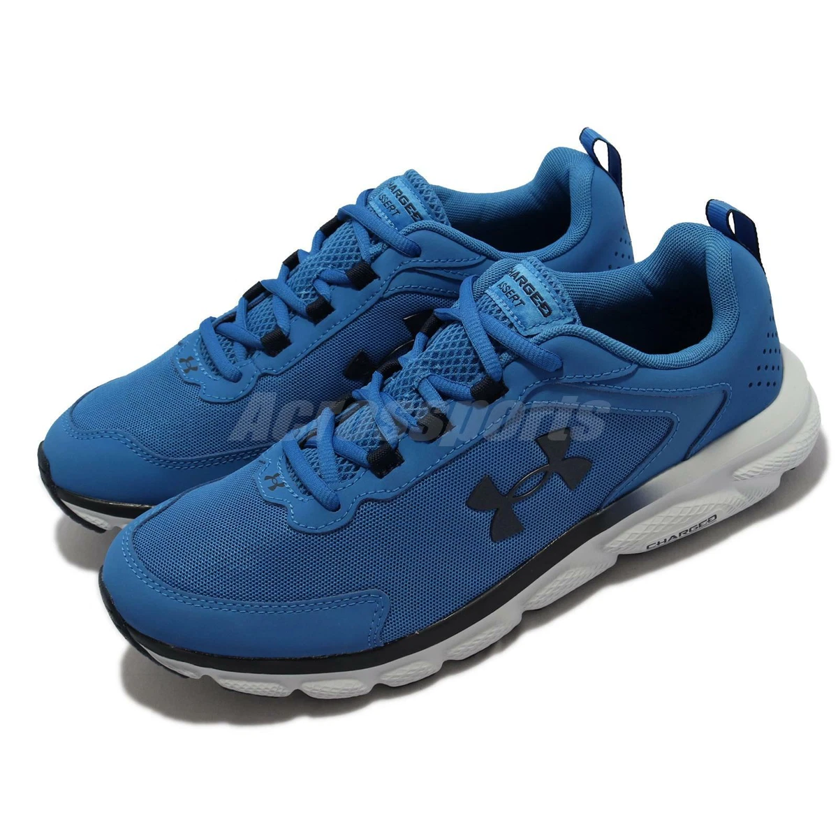 Under Armour Charged Assert 9 UA Blue White Men Running Shoes 3024590-403