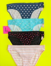 Victoria's Secret Size L Cotton Bikini Panty Bundle - Lot of 4