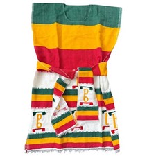 Traditional Ethiopian Handwoven Dress - Cotton Robe with with Amharic Embroidery