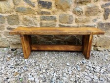 Rustic Scaffold Bench Urban Reclamation Handmade Solid Wood Chunky Design