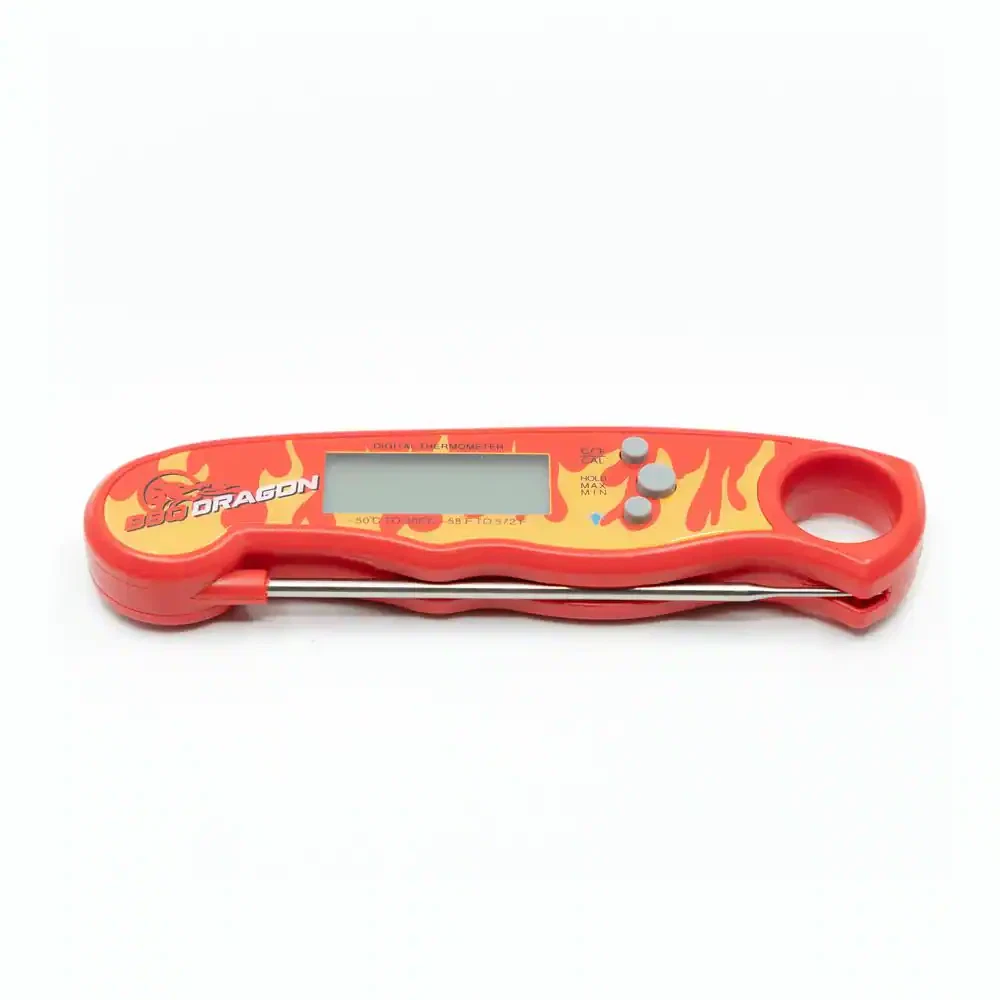 Meat Grill Thermometer Instant-Read Digital Waterproof Folding Auto On & Off NEW