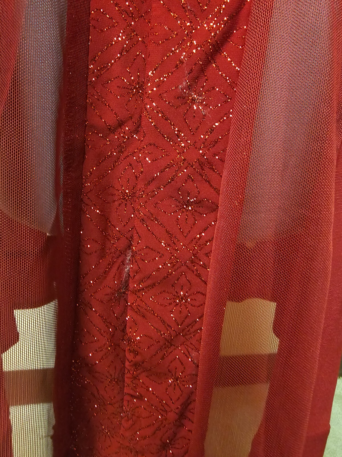 Elegant Red Sequined Jacket, Size 16W, Preowned w… - image 5