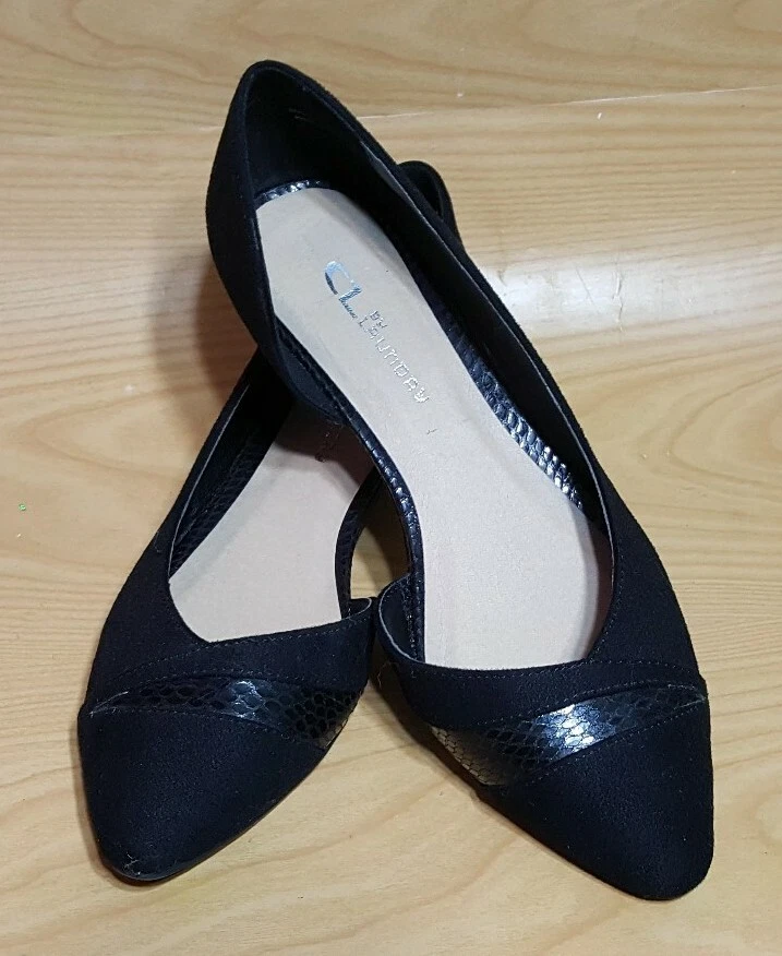 Zapatos planos sin cordones negros Chinese Laundry para mujer punta 10 M Foto 3 de 4