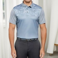 Pga Tour Mens Athletic Print Short Sleeve Golf Polo Shirt Tradewinds Size XL NWT